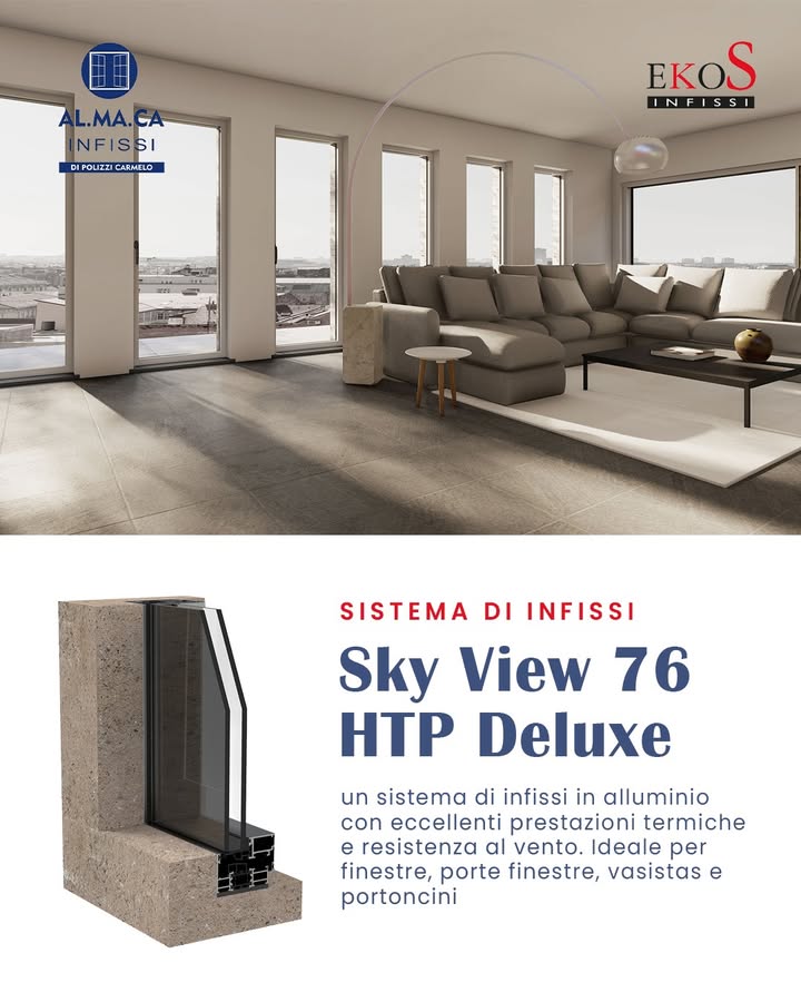 Linee pulite, grandi superfici vetrate, massime prestazioni 🍃
👉 Sky View
