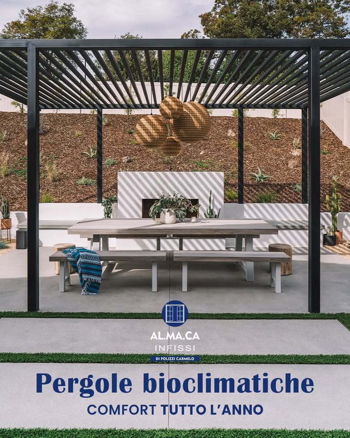 Pergole bioclimatiche 🌿☀️
Vivere gli spazi esterni in ogni stagione significa