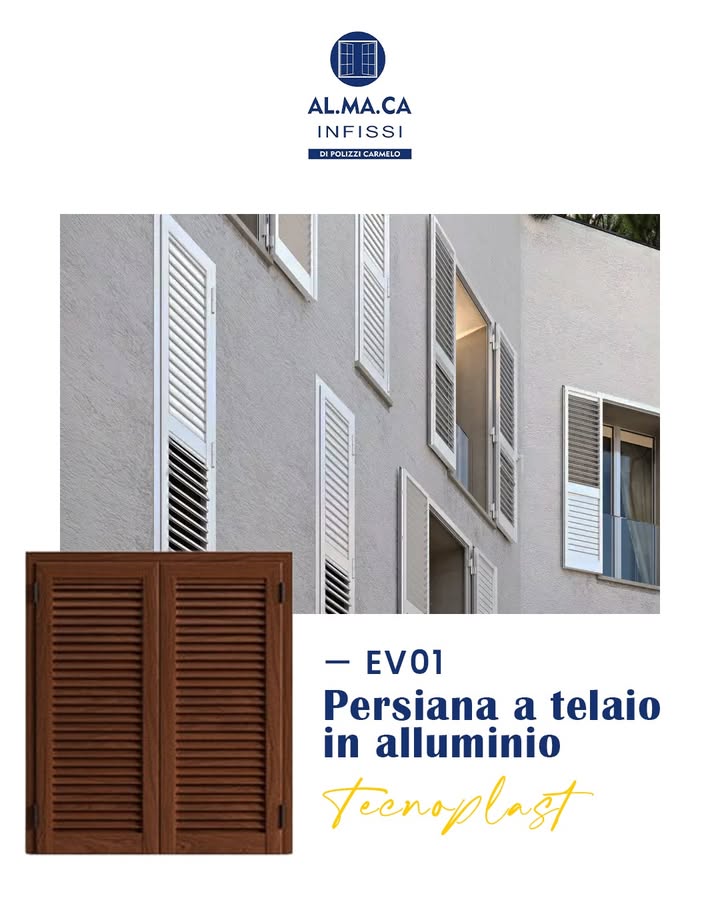 EVO1 – Persiana a telaio in alluminio Tecnoplast - Pensiero